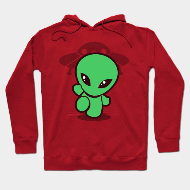 Funny Cute Kawaii Alien ET Etraterrestrial UFO Alien Meme Hoodie by BoggsNicolas